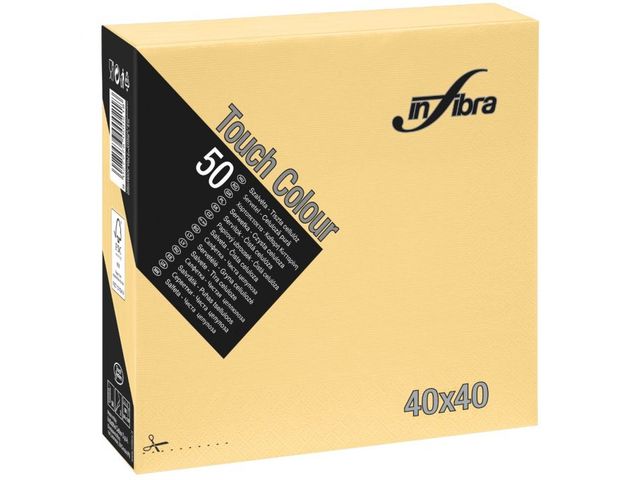 Een 1200 x Servetten Crème 2-laags 1/4V 40x40cm koop je bij ShopXPress