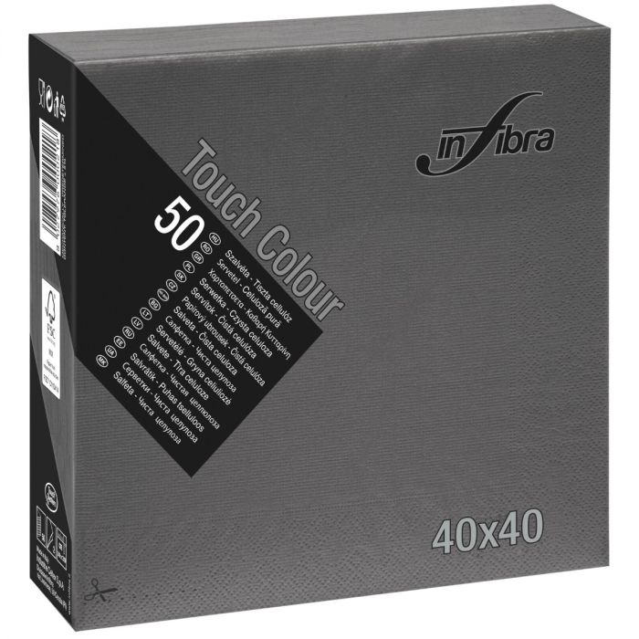 Een 1200 x servetten 40x40 1/4, grijs 2 lgs koop je bij ShopXPress