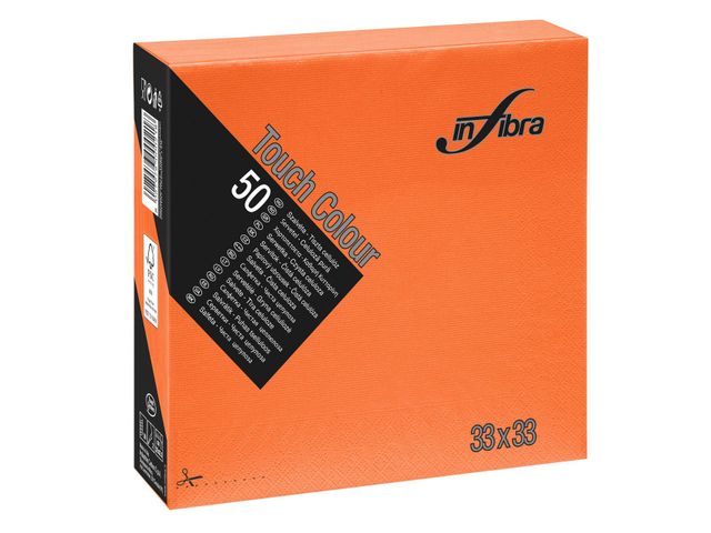 Een 1200 x Servetten Oranje 33x33 2 lgs 1/4V koop je bij ShopXPress