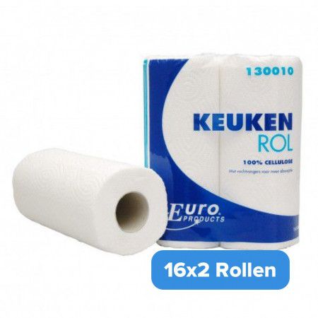 Een Keukenrol Euro CEL 2L 22x23 cm - 16 x 2 rol - p/pak (27) koop je bij ShopXPress