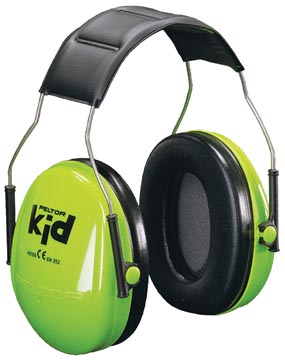 Een 3M oorbeschermers Peltor Kid, geluidsdemping tot 98 dB, groen koop je bij ShopXPress