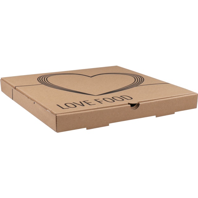 Een Pizzadoos, Americano Love Food, golfkarton, 30x30x3cm, americano, bruin koop je bij ShopXPress