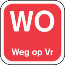 Een FoodSecure® Label, WO weg op, papier, afwasbaar, 19x19mm, rood rol 1000 koop je bij ShopXPress