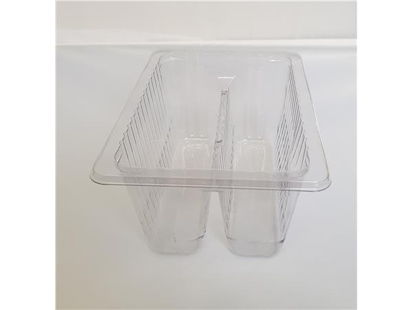 Een Sandwichtray 2-vaks transparant 110 x 155 x 70 mm koop je bij ShopXPress