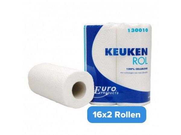 Een Keukenrol Euro CEL 2L 22x23 cm - 16 x 2 rol - p/pak (27) koop je bij ShopXPress