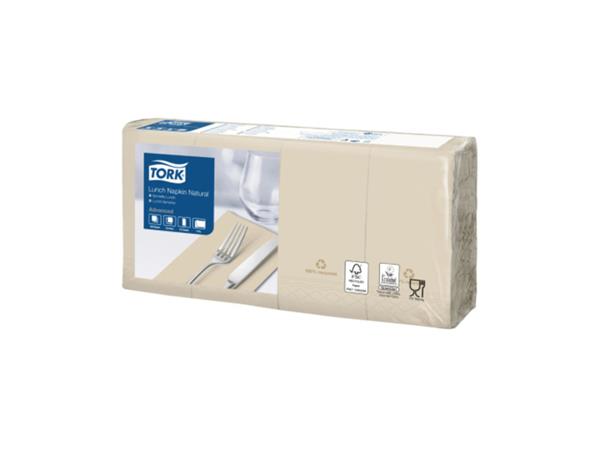 Een Tork Lunchservet 33x33cm 2-laags 1/8-vouw 10x200 Natural Enviromental Print koop je bij ShopXPress