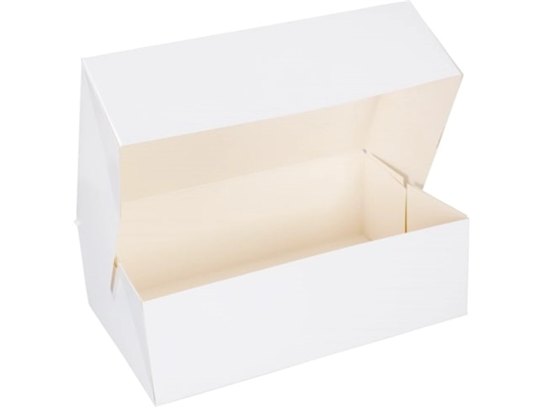 Een Gebaksdoos wit onbedrukt 4e 24x16x8 cm 250grs 300ST koop je bij ShopXPress