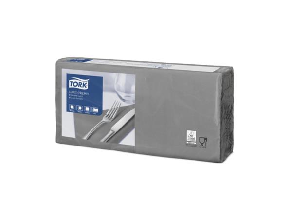 Een Tork Lunchservet 33x33cm 2-laags 1/4-vouw 10x200 grijs koop je bij ShopXPress