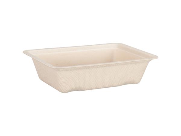 Een Snackbak A7, Bagasse (suikerrietpulp), 12.3x9.3x3.2cm, naturel koop je bij ShopXPress