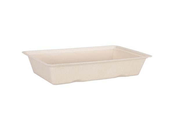 Een Snackbak A14, Bagasse (suikerrietpulp), 19x11.8x3.6cm, naturel koop je bij ShopXPress