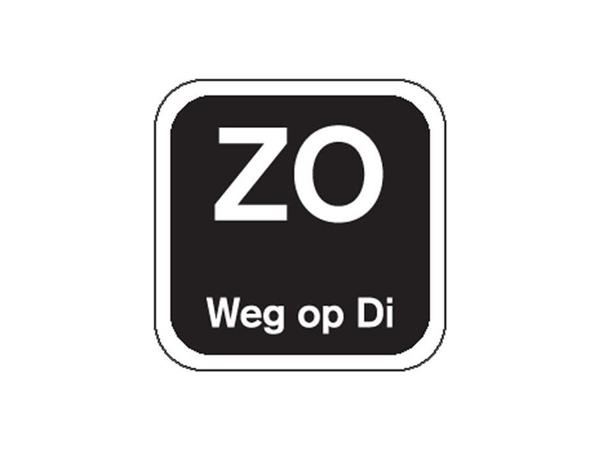 Een FoodSecure® Label, ZO weg op, papier, afwasbaar, 19x19mm, zwart rol 1000st koop je bij ShopXPress