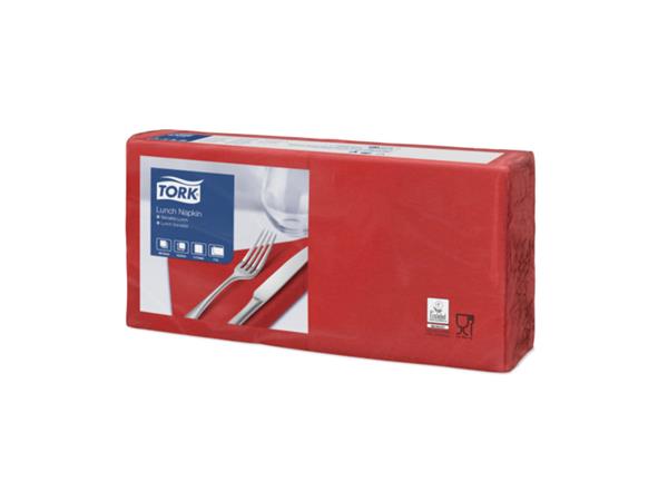 Een Tork Lunchservet 33x33cm 2-laags 1/4-vouw 10x200 rood koop je bij ShopXPress