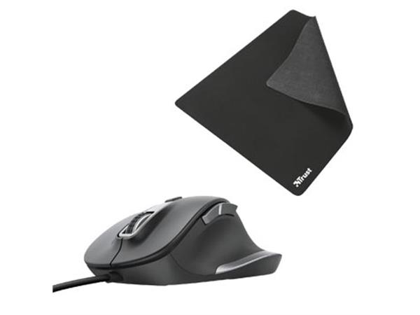 Een ACTIE TRUST: 1 x Fyda Comfort muis (ref. 23808) + GRATIS 1 x Mouse Pad M (ref. 24193) koop je bij ShopXPress