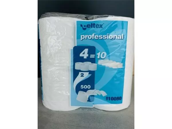 Een Toilet papier 2 laags Celtex CEL 500 vel 10x4 rol koop je bij ShopXPress