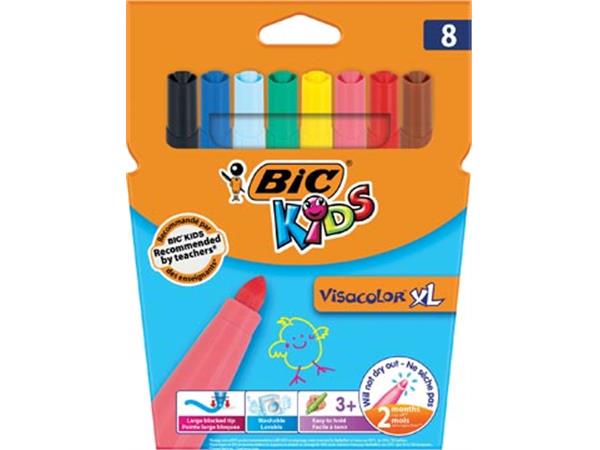 Een Bic Kids viltstift Visacolor XL, etui van 8 stuks koop je bij ShopXPress