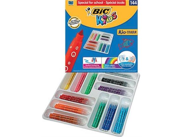 Een Bic viltstift Kid Couleur 144 stiften (classpack) koop je bij ShopXPress