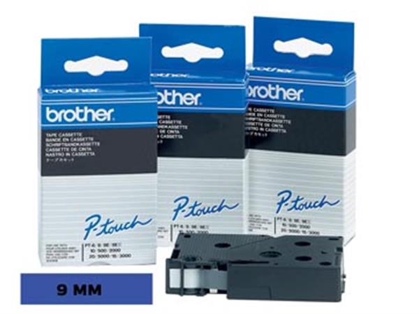 Een Brother TC tape voor P-Touch 9 mm, zwart op blauw koop je bij ShopXPress