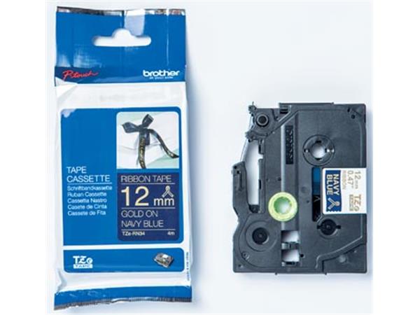 Een Brother TZe lint voor P-Touch 12 mm, goud op marineblauw koop je bij ShopXPress