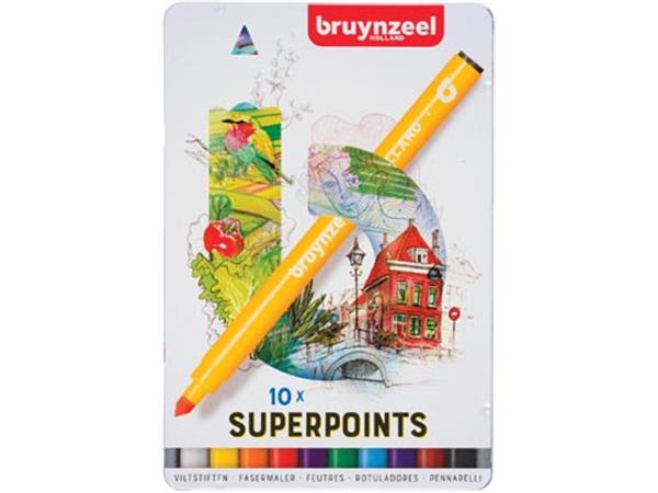 Een Bruynzeel viltstift Expression, doos van 10 stuks koop je bij ShopXPress