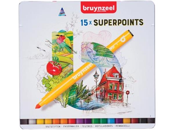 Een Bruynzeel viltstift Expression, doos van 15 stuks koop je bij ShopXPress