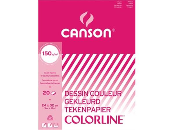 Een Canson tekenblok 150g/m² ft A3, 20 vel, assortiment kleuren koop je bij ShopXPress