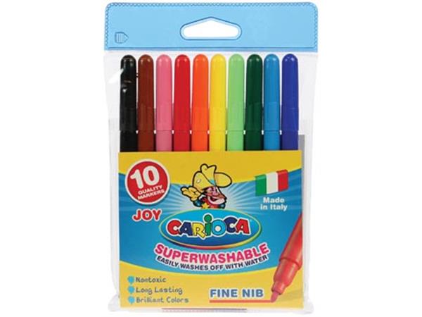 Een Carioca Viltstift Joy Superwashable 10 stiften in een plastic etui koop je bij ShopXPress