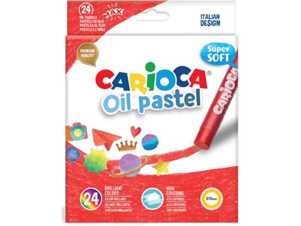 Een Carioca oliepastels, doos van 24 stuks in geassorteerde kleuren koop je bij ShopXPress