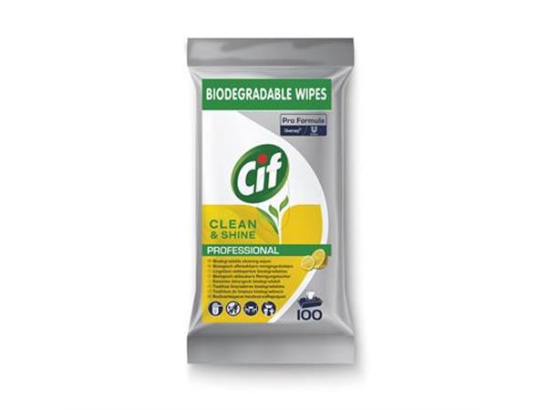 Een Cif Pro Formula Multifunctionele Reinigingsdoekjes 4x100st - Biologisch afbreekbare multifunctionele reinigingsdoekjes koop je bij ShopXPress