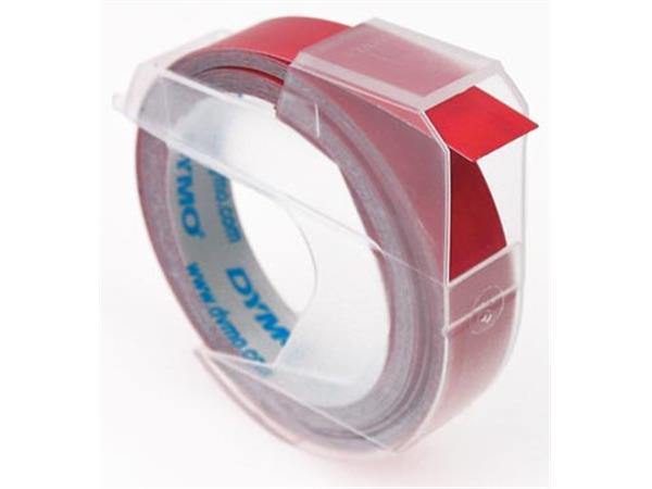 Een Dymo tape 9 mm voor lettertang Omega, rood koop je bij ShopXPress