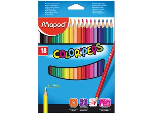 Een Maped kleurpotlood Color'Peps, 18 potloden koop je bij ShopXPress