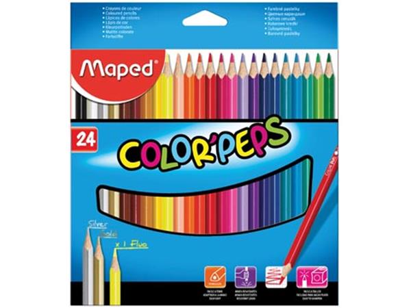 Een Maped kleurpotlood Color'Peps, 24 potloden koop je bij ShopXPress