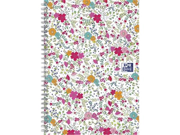 Een Oxford Floral hardcover spiraalschrift, ft B5, 60 vel, gelijnd, wit koop je bij ShopXPress