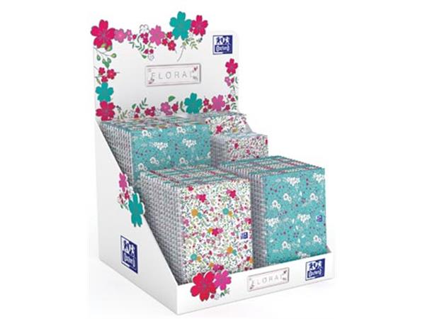 Een Oxford Floral notitieblok en spiraalschrift, ft A5/A6/B5, gelijnd, display met 60 stuks koop je bij ShopXPress