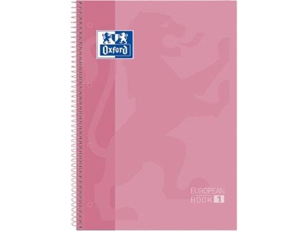 Een Oxford School Classic Europeanbook spiraalblok, ft A4+, 160 bladzijden, gelijnd, roze koop je bij ShopXPress