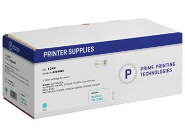 Een Prime printing toner cyaan, 1400 pagina's voor Brother - OEM: TN-230C koop je bij ShopXPress