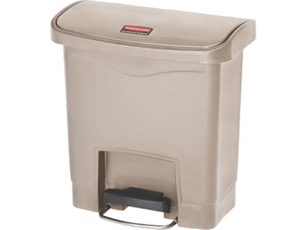 Een Rubbermaid Slim Jim Step-On-container Front Step, beige, 15 l koop je bij ShopXPress