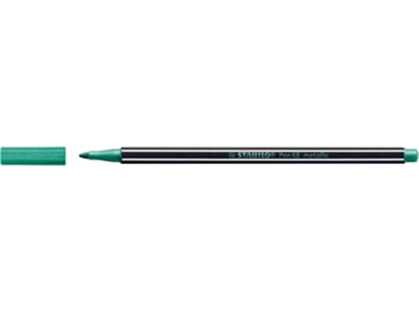 Een STABILO Pen 68 metallic viltstift, groen koop je bij ShopXPress