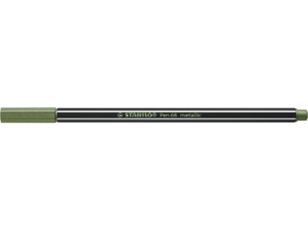 Een STABILO Pen 68 metallic viltstift, licht groen koop je bij ShopXPress