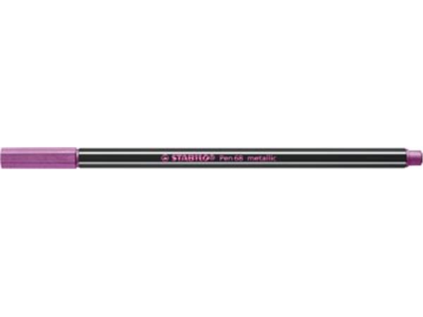 Een STABILO Pen 68 metallic viltstift, roze koop je bij ShopXPress