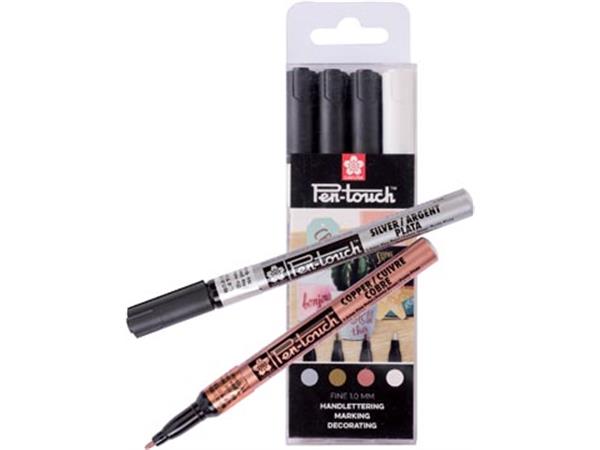 Een Sakura paint marker Pen-Touch, set van 4 stuks in geassorteerde kleuren koop je bij ShopXPress