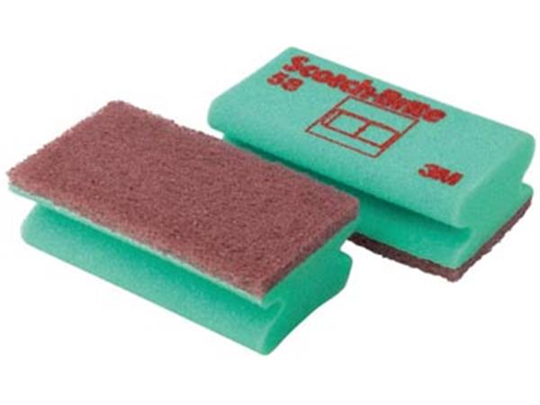 Een Scotch Brite schuurspons voor delicate oppervlakken, ft 7 x 13 cm, groen, pak met 10 stuks koop je bij ShopXPress