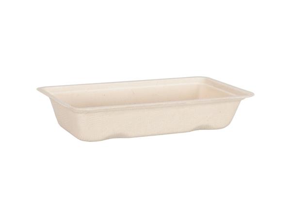 Een Snackbak A5 Bagasse (suikerrietpulp), 15x7.7x3cm, naturel koop je bij ShopXPress