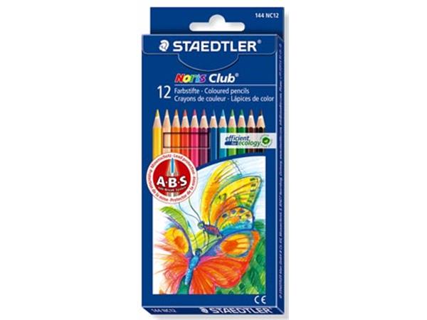 Een Staedtler kleurpotlood Noris Club 12 potloden in een kartonnen etui koop je bij ShopXPress