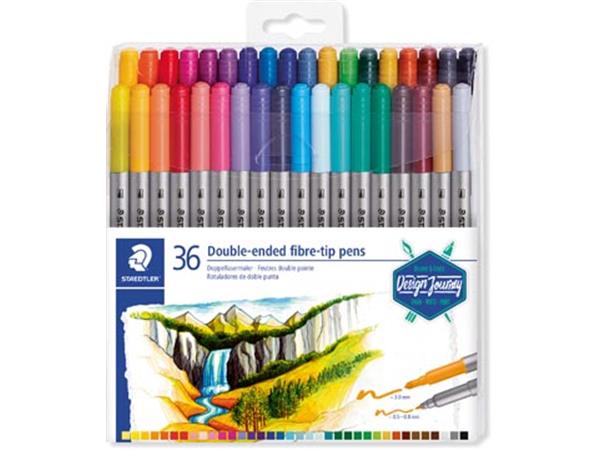 Een Staedtler viltstift dubbele punt set 36 kleuren koop je bij ShopXPress