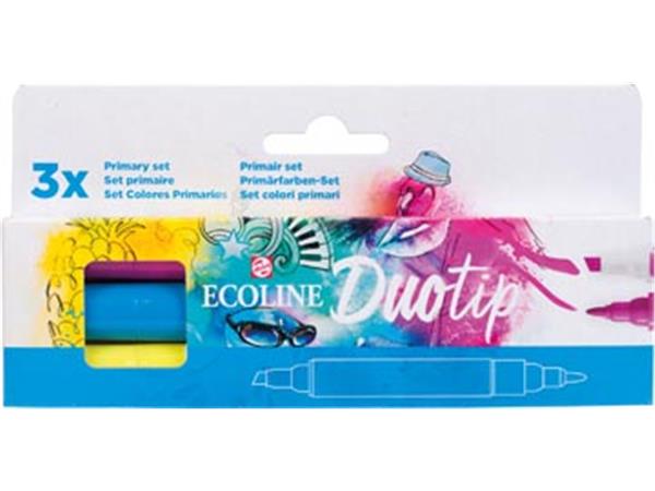 Een Talens Ecoline Duotip Brush pen, etui van 3 stuks, primair koop je bij ShopXPress