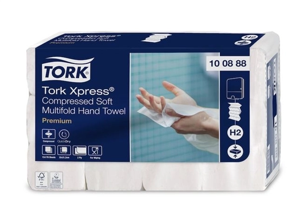 Een Tork Xpress 100888 Zachte Multifold-M Handdoek Premium 2-Laags Wit 2040 st koop je bij ShopXPress