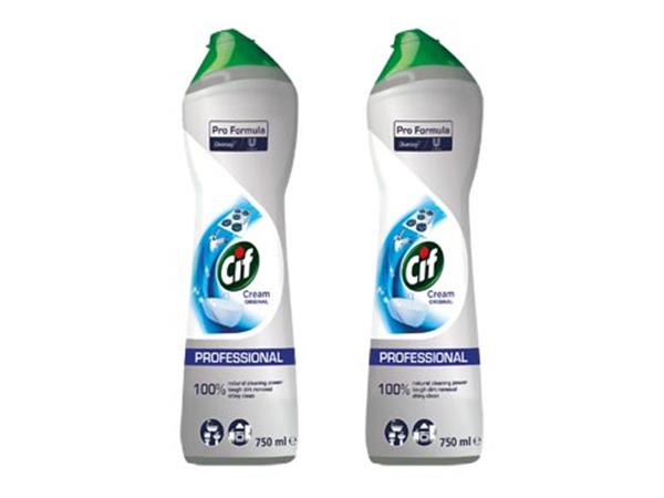 Een VOLUMEDEAL CIF: Cif schuurcrème original, flacon van 750 ml (ref. 1104132): 1 + 1 GRATIS koop je bij ShopXPress