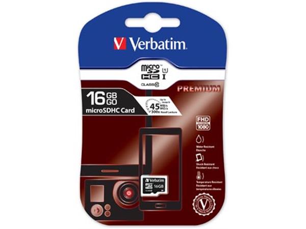 Een Verbatim microSDHC geheugenkaart, klasse 10, 16 GB koop je bij ShopXPress