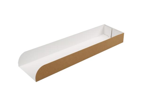 Een Schuifkarton, 27x7x3cm, karton, bruin/wit koop je bij ShopXPress