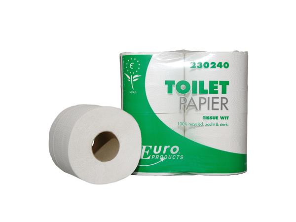 Een 40x Toiletpapier EU Ecolabel Wit 2-laags 400 vel (230240) koop je bij ShopXPress